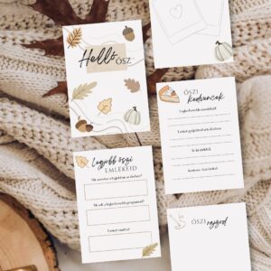 babanapló őszi kártyák gyerekeknek